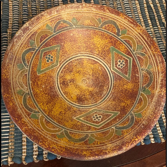 Aztec Inspired Bowl W/Stand - Picture 1 of 10